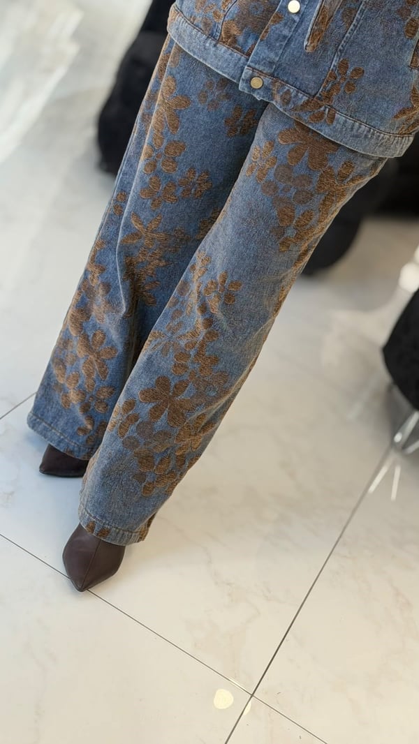 My312 Desenli Denim Kot Pantolon 