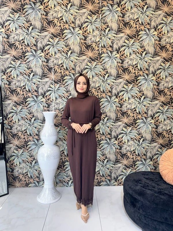 My312 Piliseli Dantelli Elbise 