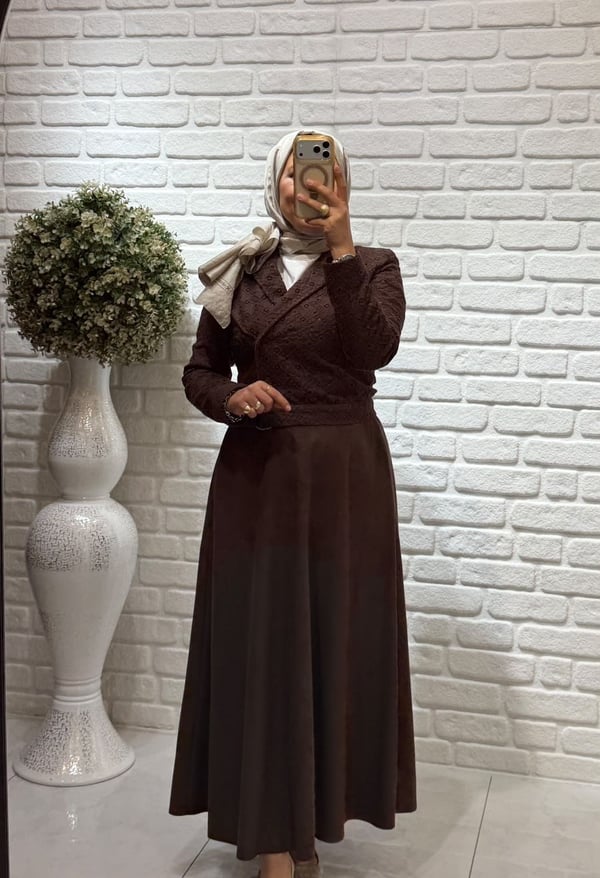 Nprive  Dantel Ceket Etek Takım 