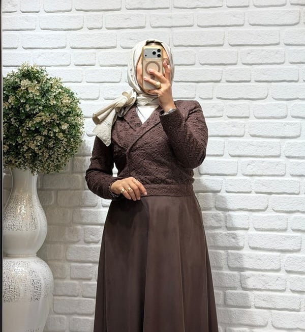 Nprive  Dantel Ceket Etek Takım 