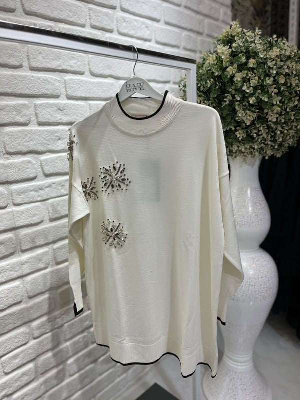 Nprive Merserize Taş Detaylı Tunik 