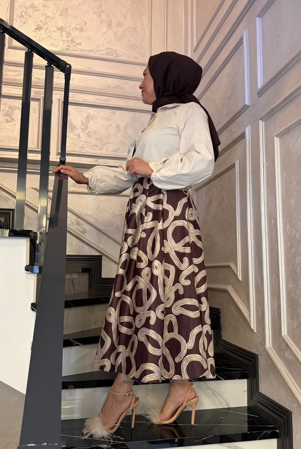 Nprive süet desenli etek 