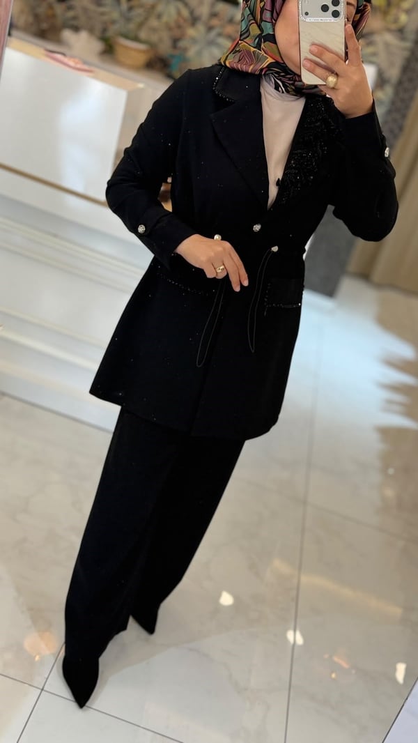 Selin Ada Pantolonlu Takım 
