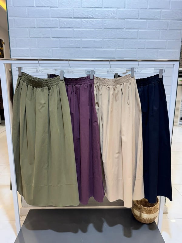 Sentez Ely Beli Lastikli Etek 