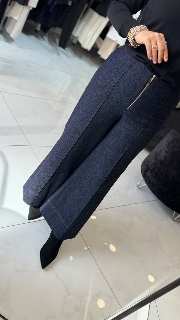 Sentez Önden Fermuarlı Kot Pantolon  