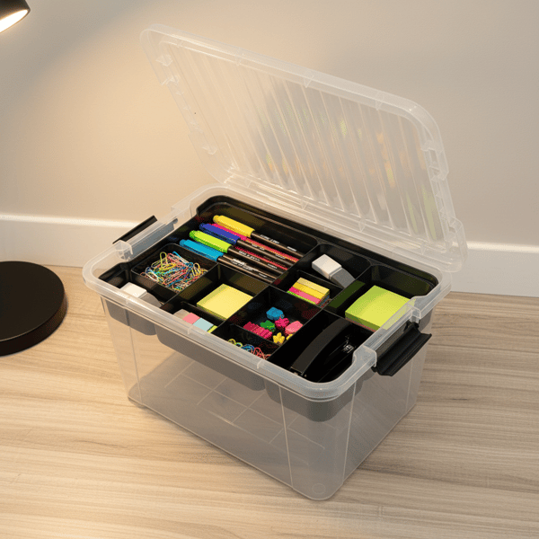 14 Lt Lock&Keep Organizer Saklama Tepsili Şeffaf Antrasit Kapak