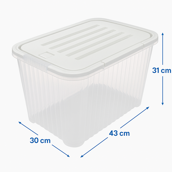 26 Lt Şeffaf Derin Split Box Krem