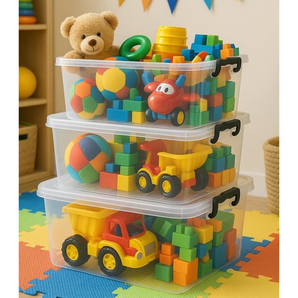Dikdörtgen Saklama Kabı Orta Boy (7,5-15,20 Lt) 3 Lü Set