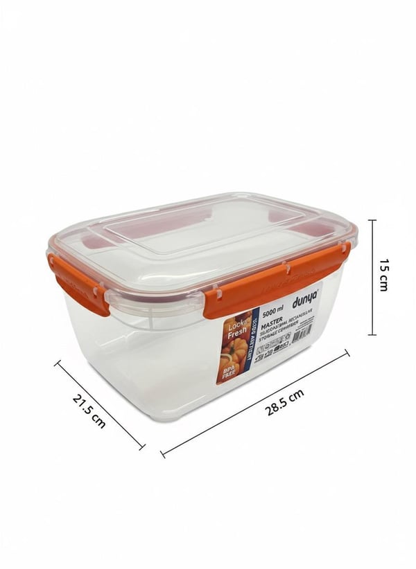 Master Dikdörtgen Saklama Kabı 3 Adet 5000Ml + 3000Ml + 1800Ml Karışık Renk