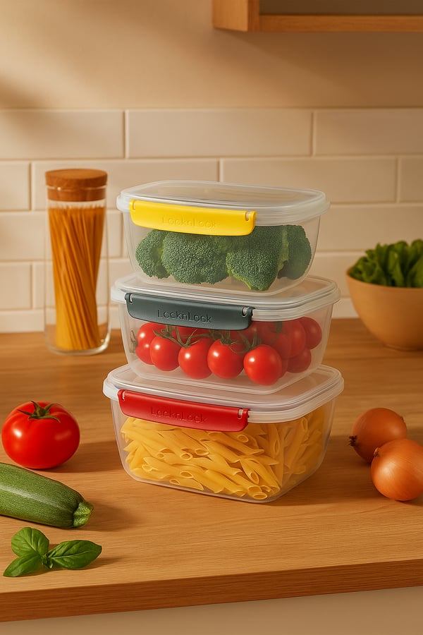 Master Dikdörtgen Saklama Kabı 3 Adet 5000Ml + 3000Ml + 1800Ml Karışık Renk
