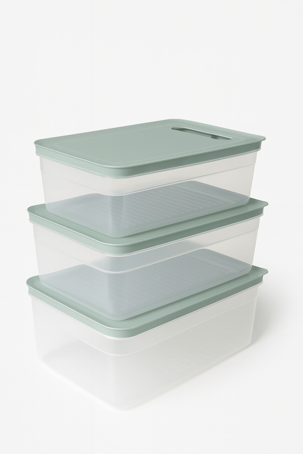 Royal Microwave & Fresh Saklama 5Lt + 3,8Lt + 2,5Lt Açık Yeşil