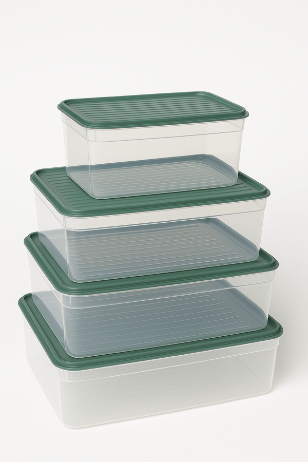 Smart Container 4 Lü Buzdolabı Derin Dondurucu Saklama Kabı Set Açık Yeşil
