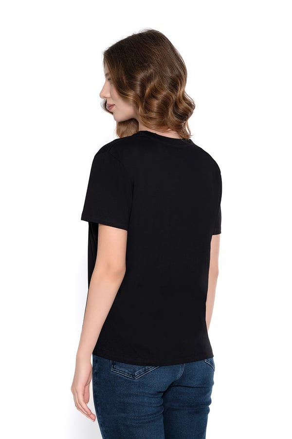 %100 Pamuk Bisiklet Yaka Oversize Kadın T-shirt
