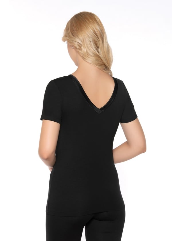 Slim Fit V-Yaka Kadın T-shirt