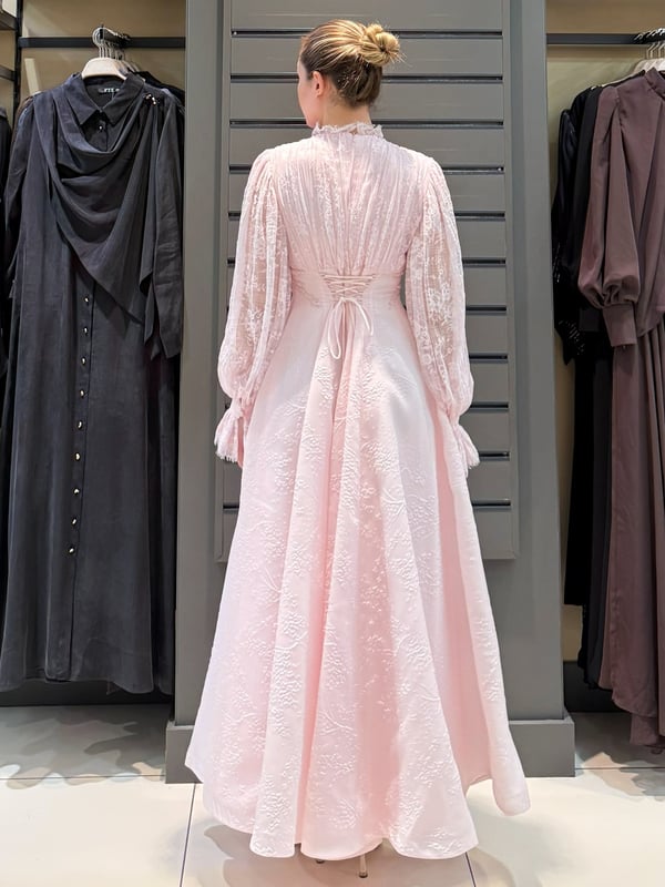 ÖZEL TASARIM ELBİSE PEMBE