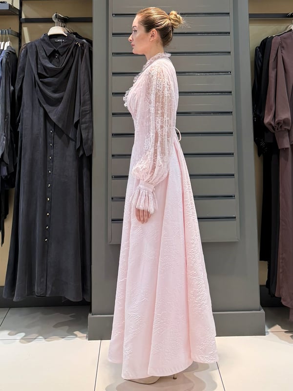 ÖZEL TASARIM ELBİSE PEMBE