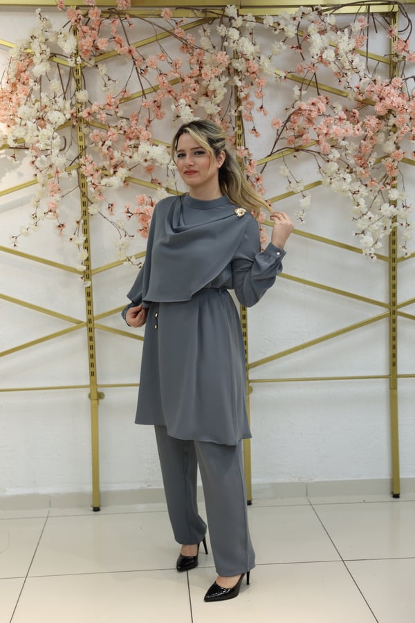 MONARE – Dökümlü Tunikli İkili Takım