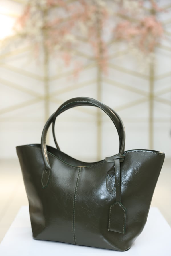 Velara Tote Bag - Deri Haki