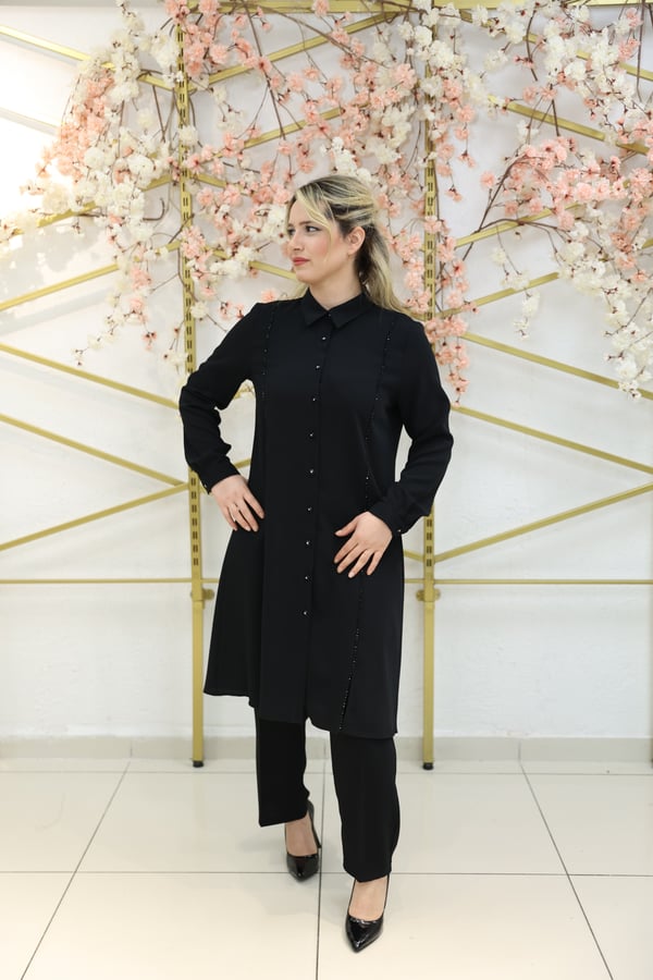 ZAREL – Boncuk Şerit Detaylı İkili Takım
