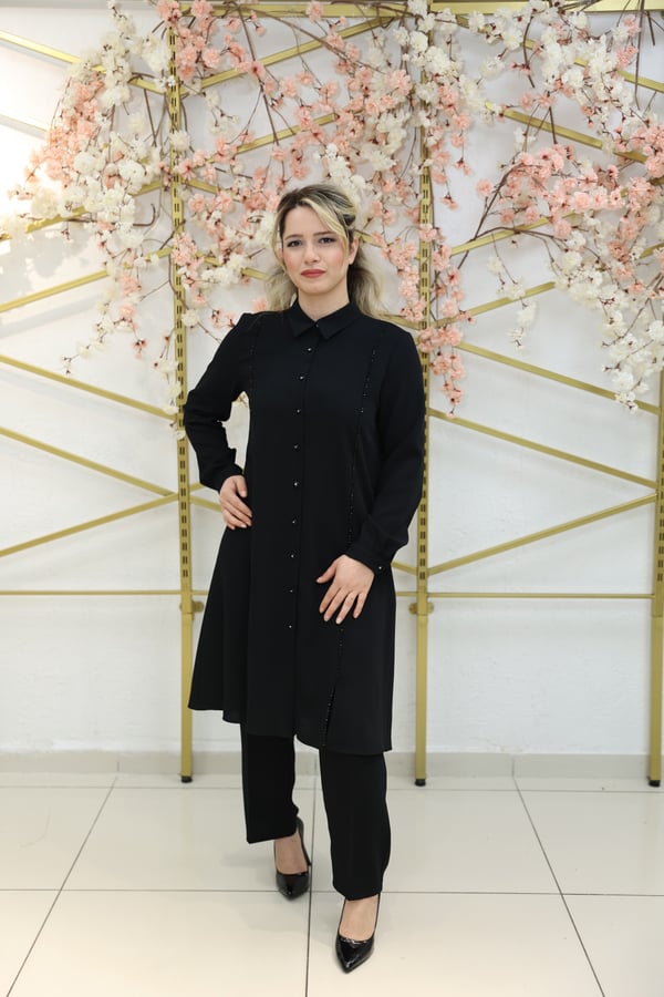 ZAREL – Boncuk Şerit Detaylı İkili Takım