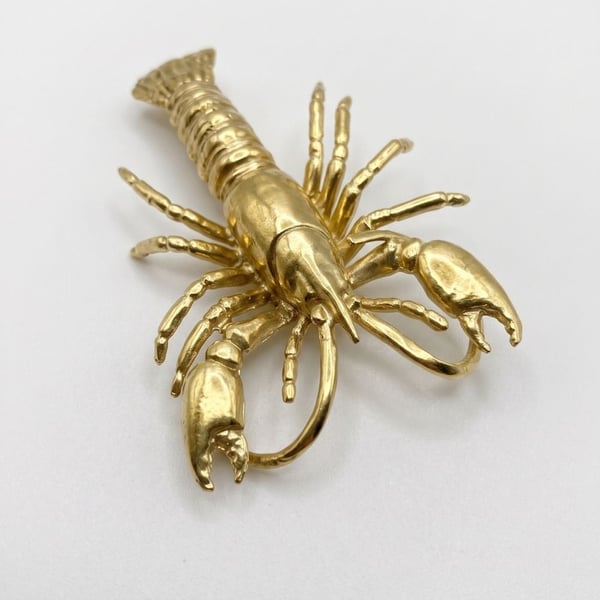 Golden Lobster Broş