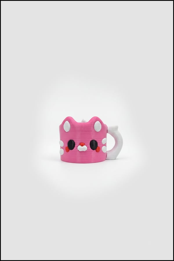 CupKedi Pembe Clickler'li Anahtarlık