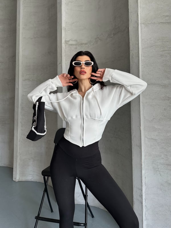 Korse Marşet Sweaters Krem
