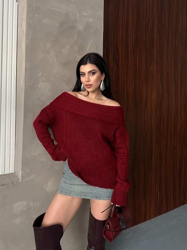 Madonna Yaka Triko Kazak Bordo