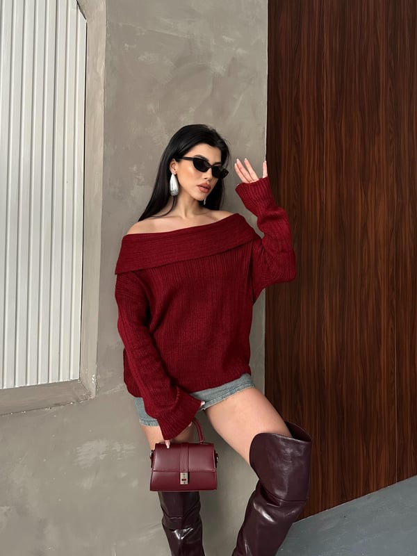Madonna Yaka Triko Kazak Bordo