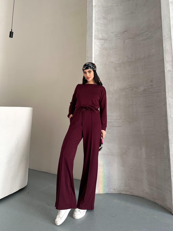 Oysh Kayık Yaka Takım Bordo