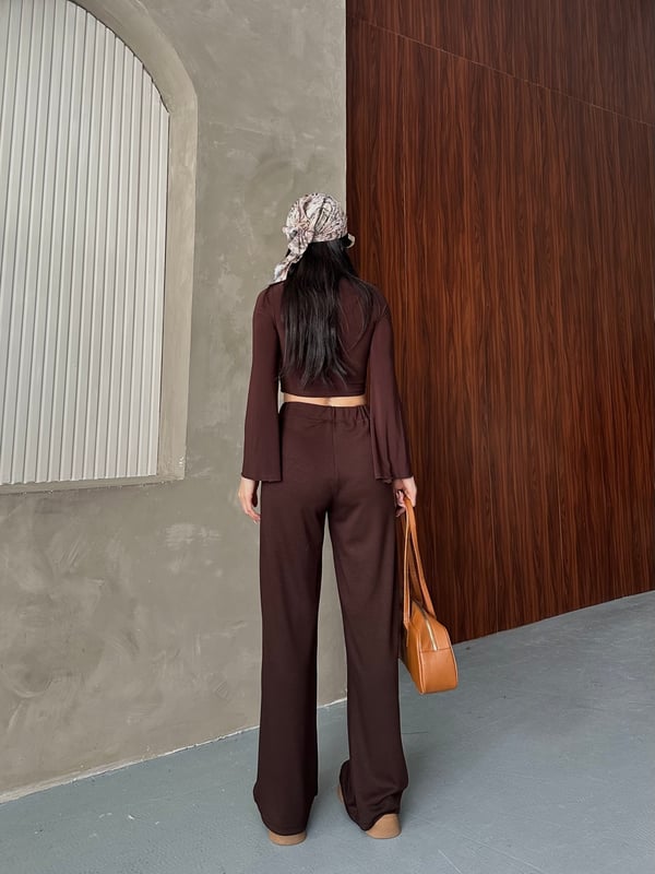 Oysho Çimalı Pantolon Kahve