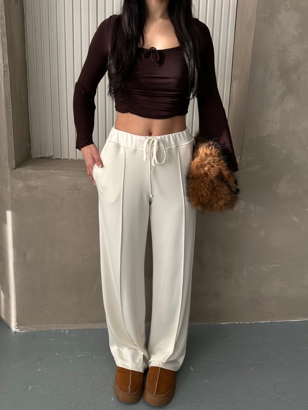 Oysho Çimalı Pantolon Krem