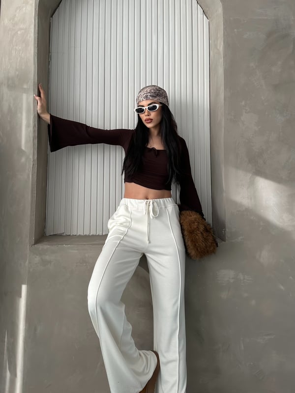 Oysho Çimalı Pantolon Krem