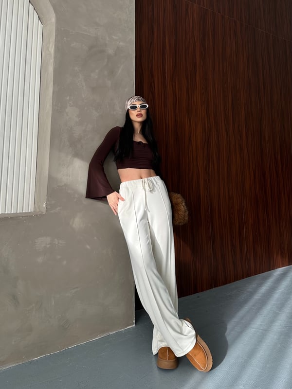 Oysho Çimalı Pantolon Krem