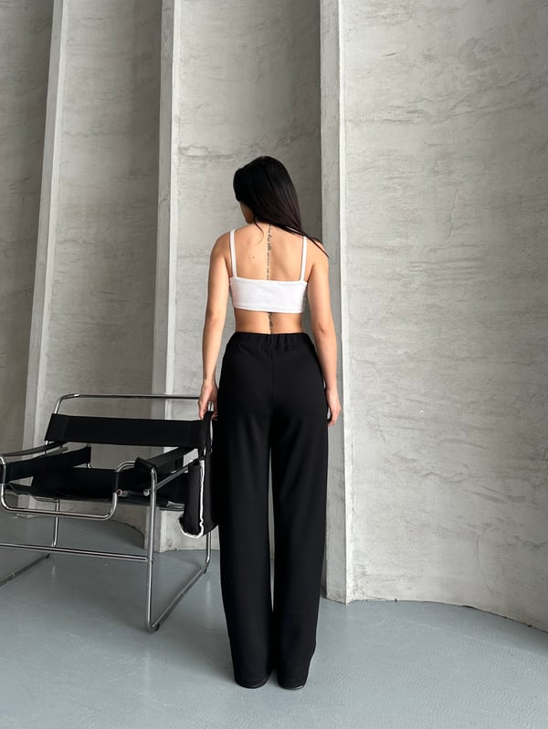 Oysho Çimalı Pantolon Siyah