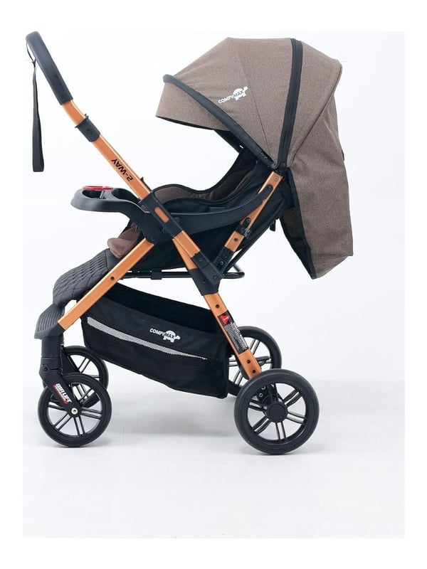 Comfymax 2-Way Çift Yönlü Bebek Arabası  – Wood Brown