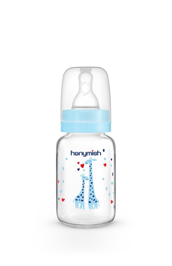 Hanymish Cam Biberon 125 ml 0-6 Ay - Mavi
