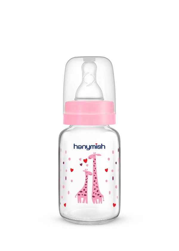 Hanymish Cam Biberon 125 ml 0-6 Ay - Pembe
