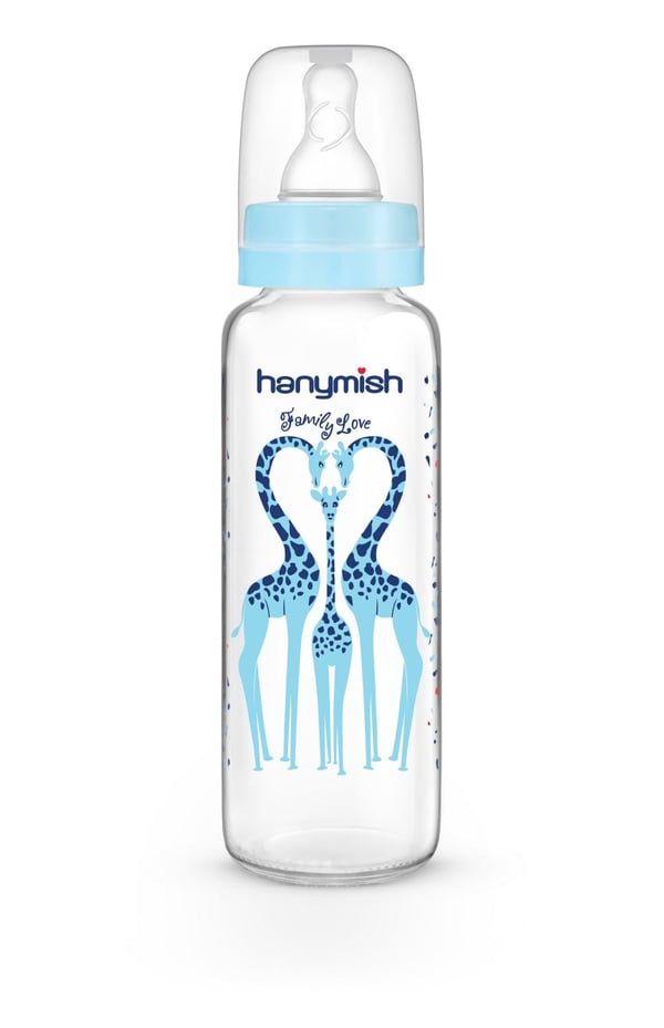 Hanymish Cam Biberon 240 ml 0-6 Ay - Mavi