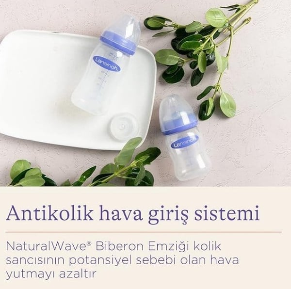 Lansinoh Natural Wave Biberon ve Biberon Emziği 240 ml