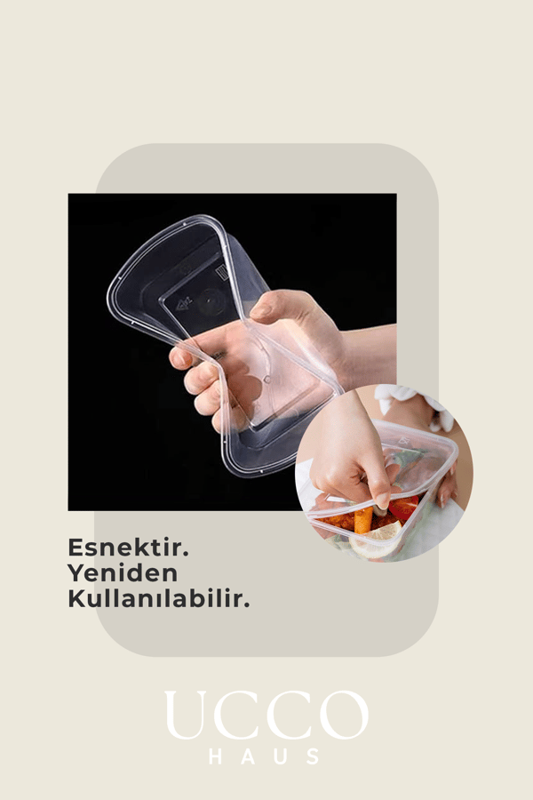 10 Adet 650ml Ekonomik Buzluk & Mikrodalga Sızdırmaz Saklama Kabı Seti Buzluk Organizer