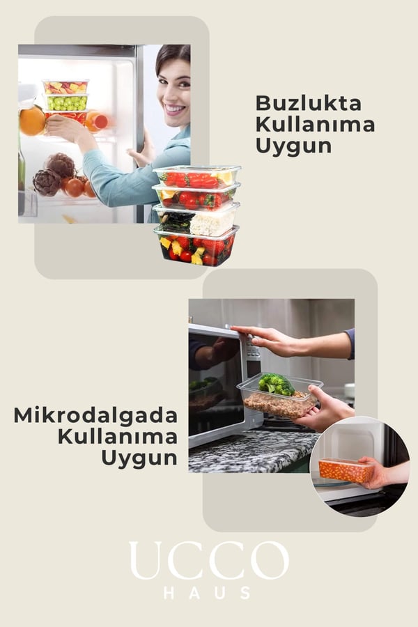 20(10+10) Adet Ekonomik Saklama Kabı Seti – 10x650 ml 10x1000 ml Mikrodalga Buzluk Dondurucu Erzak