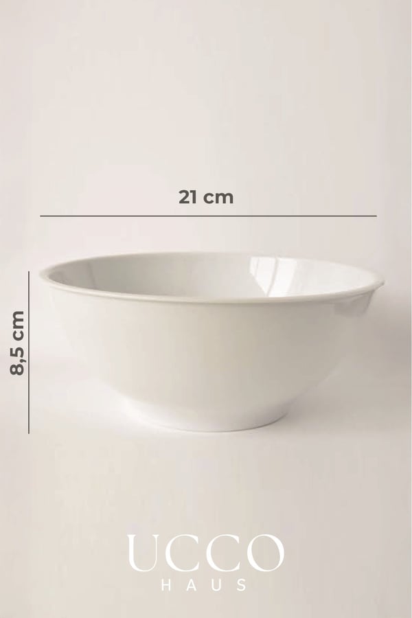 21 cm Porselen Artisan Salata Meyve Sunum Kasesi - Yemek Makarna Tabağı