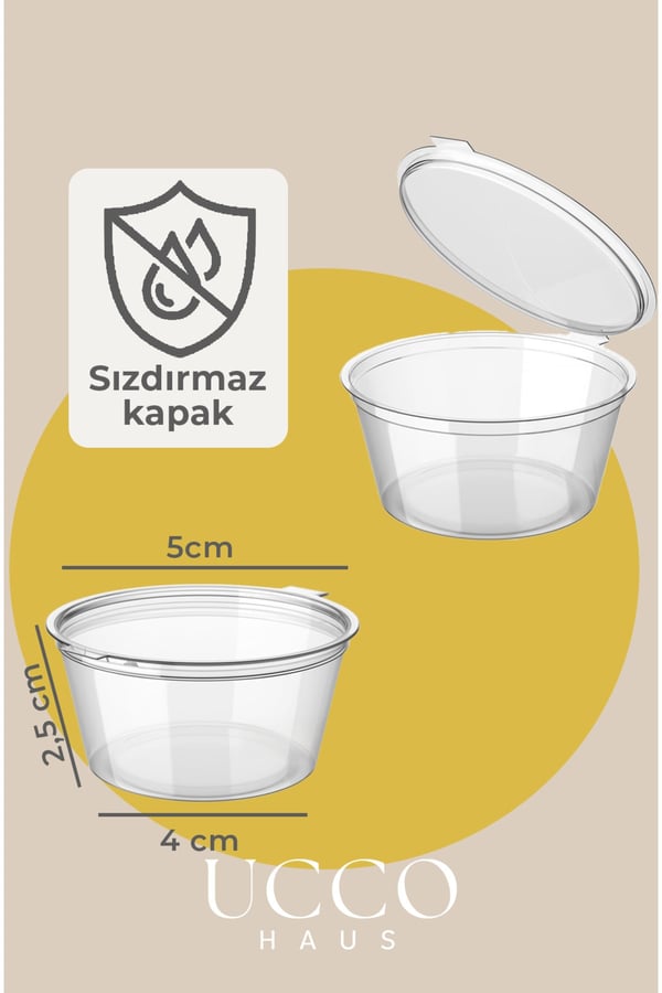 50 Adet 30 ml Sızdırmaz Kapaklı Sosluk Buzluk Saklama Kabı, Et Suyu, Kemik Suyu Mutfak Organizeri