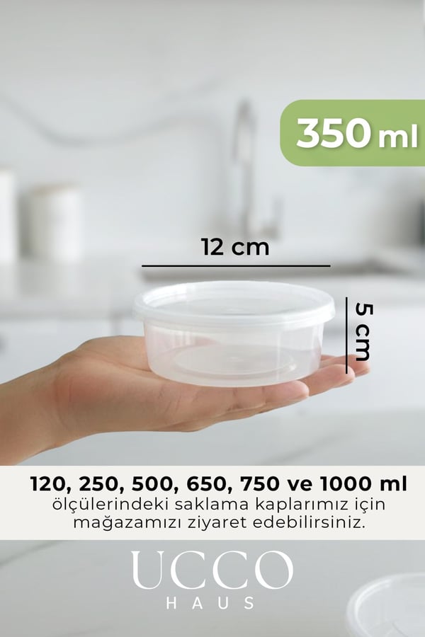 500 Adet 350 ml Sızdırmaz Kapaklı Sosluk Buzluk Saklama Kabı, Et Suyu, Kemik Suyu Mutfak Organizeri