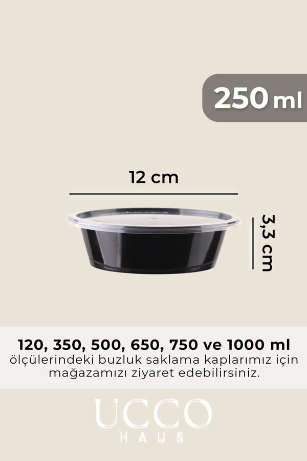50'li 250 ml Kıyma Et Sos Kemik Suyu Sebze Saklama Kabı Sızdırmaz Mikrodalga Buzluk Düzenleyici