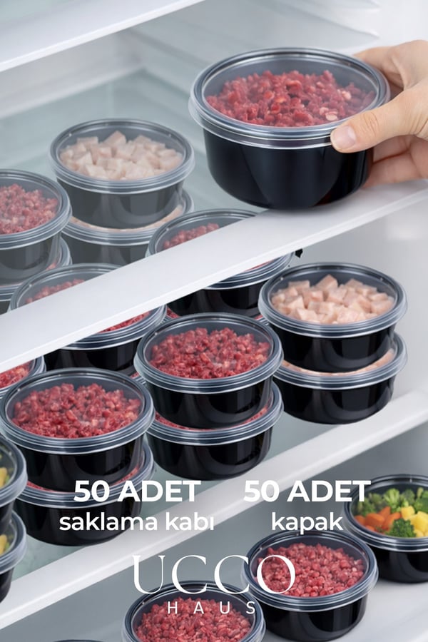 50'li 350 ml Kıyma Et Sos Kemik Suyu Sebze Saklama Kabı Sızdırmaz Mikrodalga Buzluk Düzenleyici