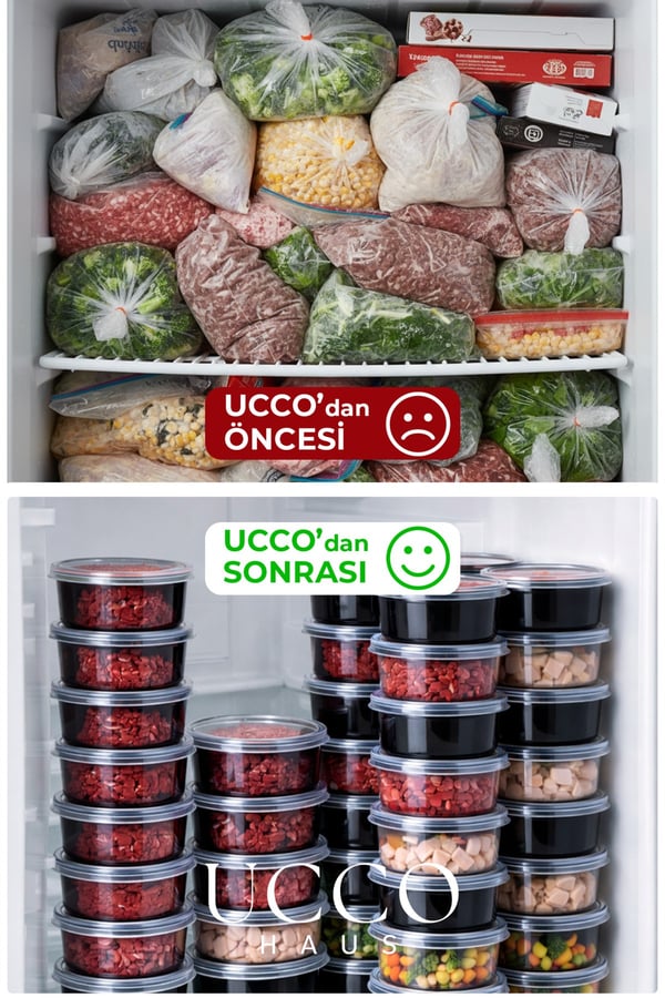 50'li 350 ml Kıyma Et Sos Kemik Suyu Sebze Saklama Kabı Sızdırmaz Mikrodalga Buzluk Düzenleyici