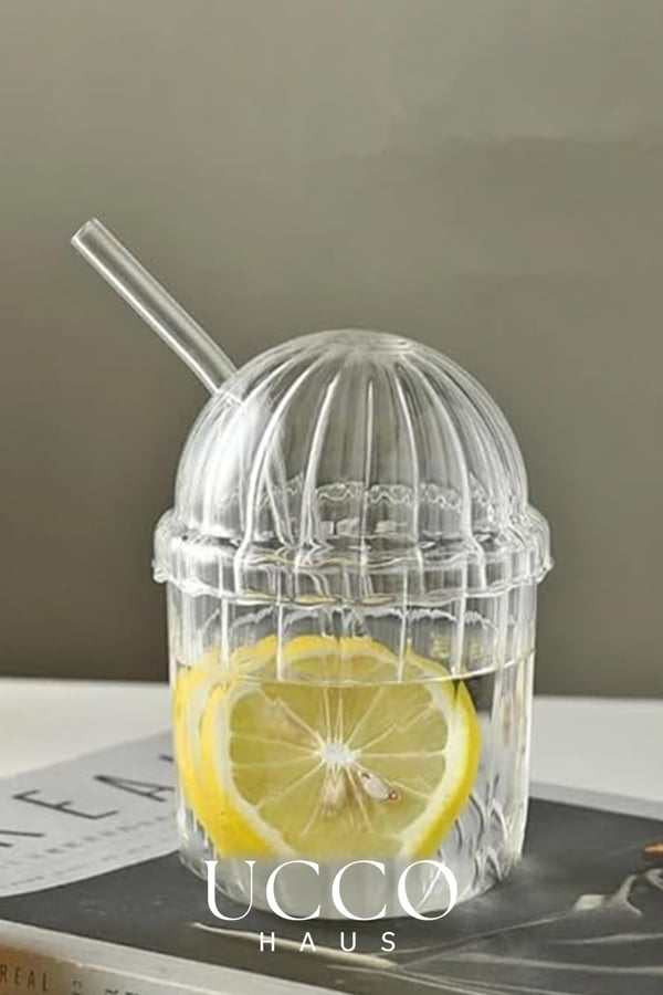 Cam Pinterest Bardak, Cam Pipetli Kahve Limonata Meşrubat Çay Kokteyl Sunum Bardağı