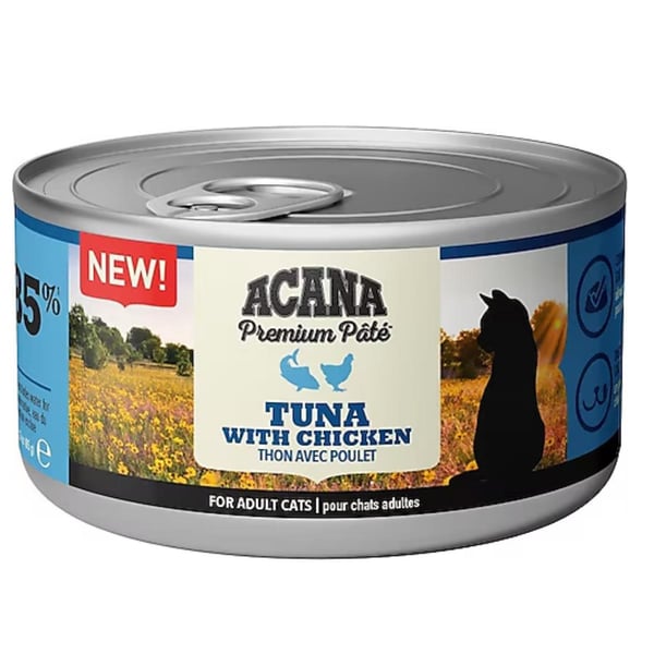 Acana Premium Ezme Tuna Balıklı ve Tavuk Etli 85 gr Yetişkin Konserve Kedi Maması